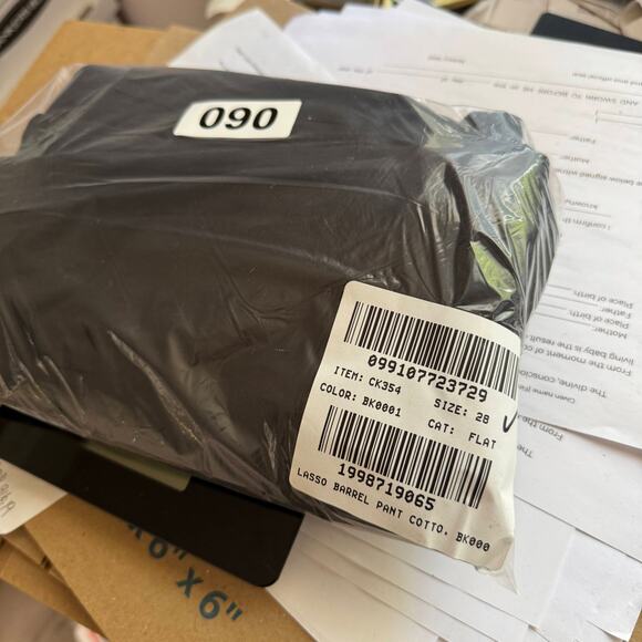 J.Crew Lasso Barrel Leg Pants Womens 28 Black Cotton-Linen Blend Hi-Rise CK354 - Picture 6 of 6